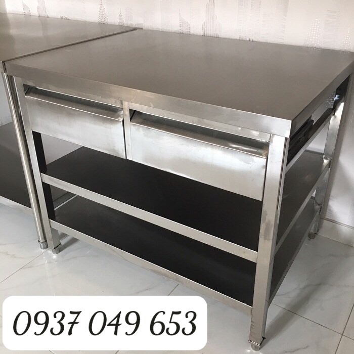 Bàn inox công nghiệp có ngăn kéo