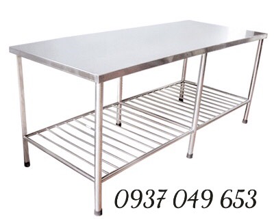 Bàn kê inox có song